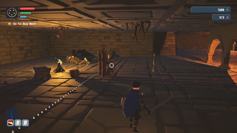 Torch-lit dungeon